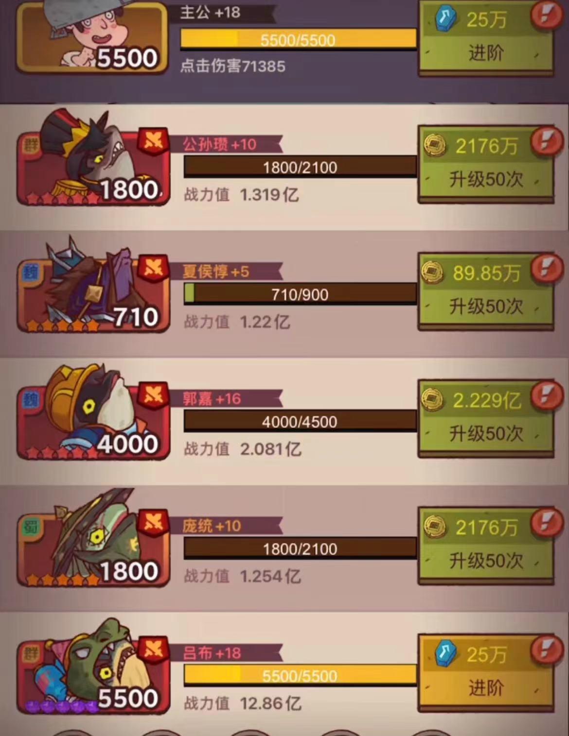 咸鱼之王6000级需要多少进阶石？
