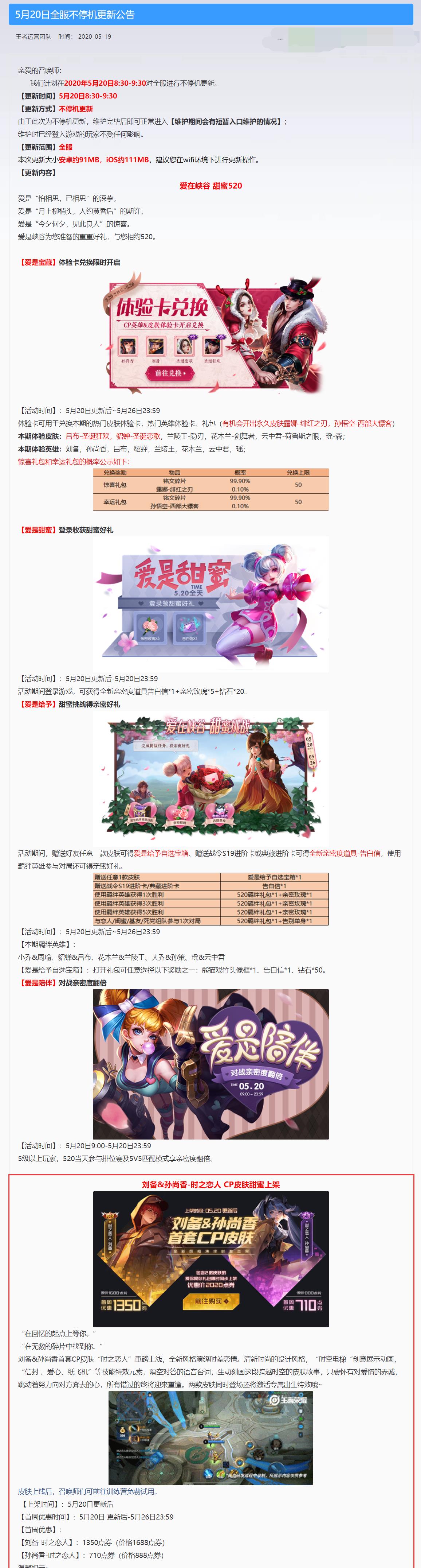 王者荣耀孙尚香时之恋人什么时候上架