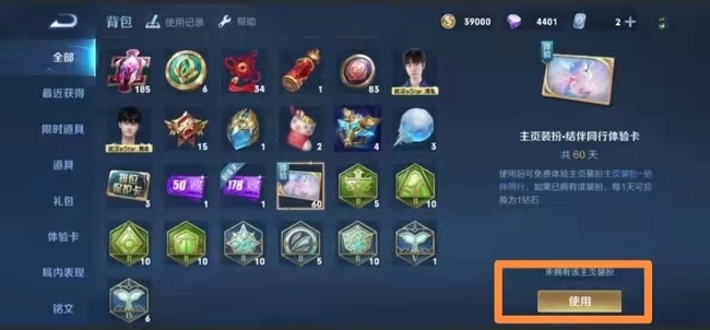王者荣耀结伴同行主页装扮怎么用不了